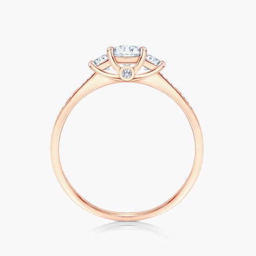 Pierścionek zaręczynowy Dream: różowe złoto, diamenty